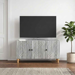 TV Cabinet 99 x 34.5 x 50 cm Engineered Wood Grey sonoma