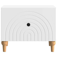 vidaXL Coffee Table with Drawer White 49 x 50 x 40 cm Engineered Wood 5