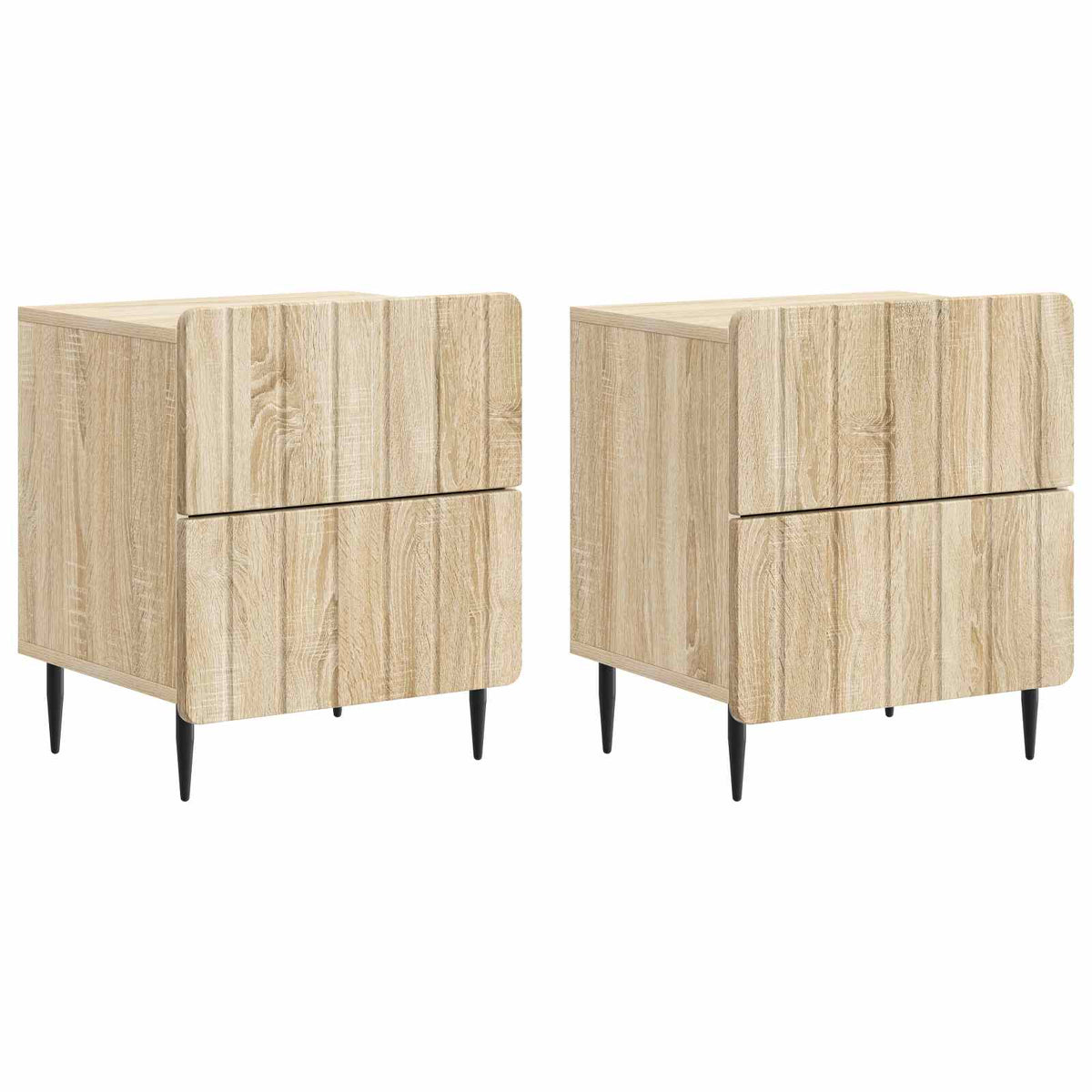vidaXL Bedside Cabinet 2 pcs Sonoma Oak 43 x 34.5 x 49.5 cm 2