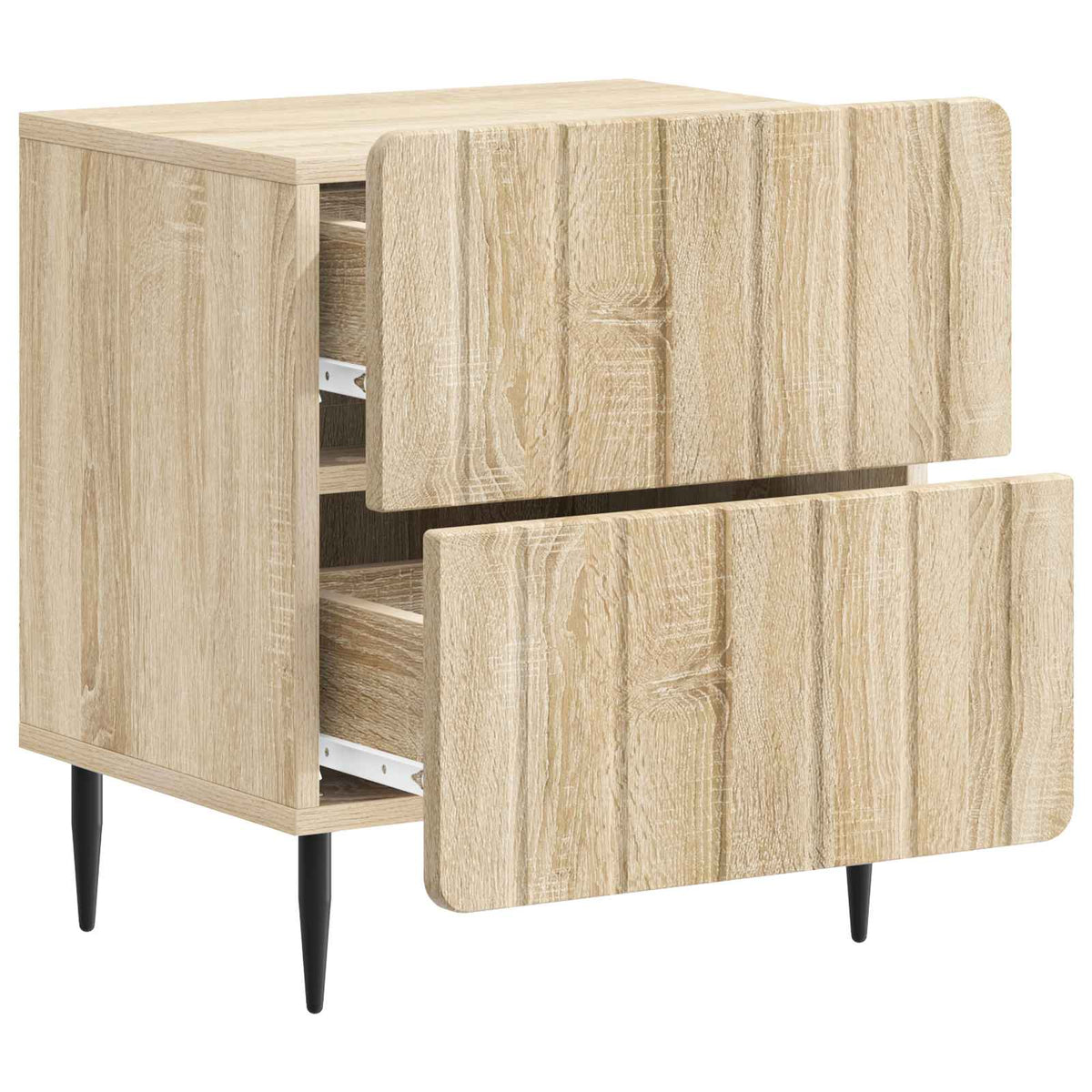 vidaXL Bedside Cabinet 2 pcs Sonoma Oak 43 x 34.5 x 49.5 cm 6