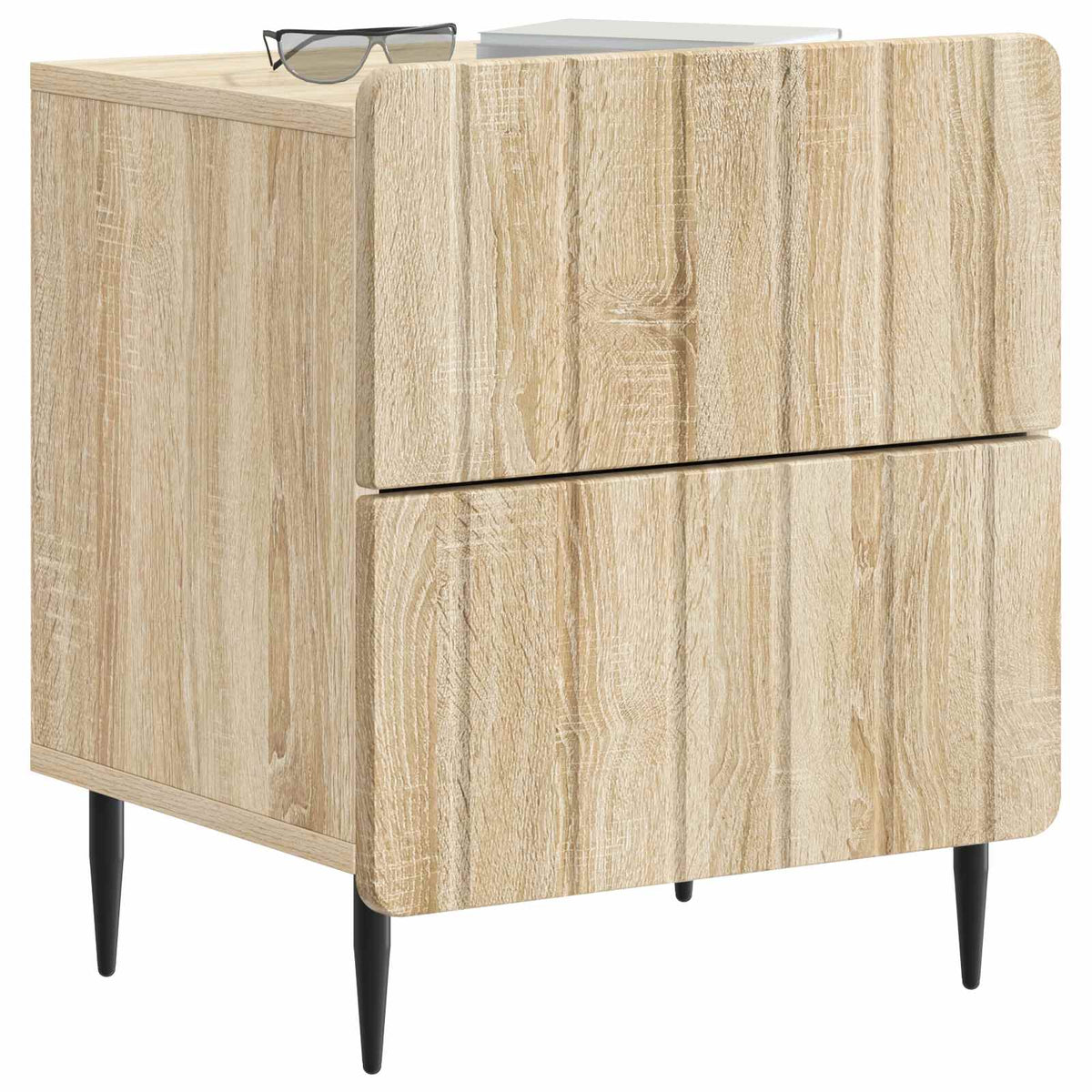 vidaXL Bedside Cabinet 2 pcs Sonoma Oak 43 x 34.5 x 49.5 cm 3
