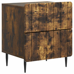 vidaXL Bedside Cabinet Smoked Oak 43 x 34.5 x 49.5 cm Engineered Wood 2