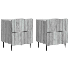 vidaXL Bedside Cabinet 2 pcs Grey Sonoma 43 x 34.5 x 49.5 cm 2