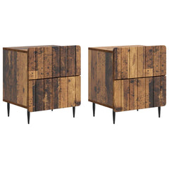 vidaXL Bedside Cabinet 2 pcs Old Wood 43 x 34.5 x 49.5 cm 2