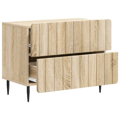 vidaXL Bedside Cabinet Sonoma Oak 62 x 34.5 x 49.5 cm Engineered Wood 4