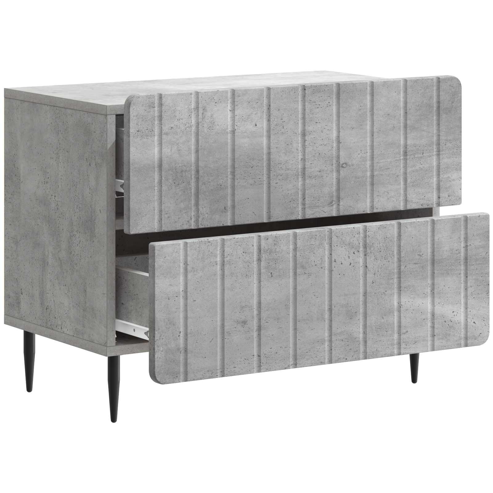 vidaXL Bedside Cabinet Concrete Grey 62 x 34.5 x 49.5 cm 4