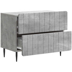 vidaXL Bedside Cabinet Concrete Grey 62 x 34.5 x 49.5 cm 4