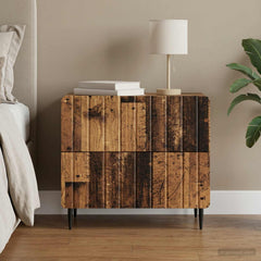 vidaXL Bedside Cabinet Old Wood 62 x 34.5 x 49.5 cm Engineered Wood 1