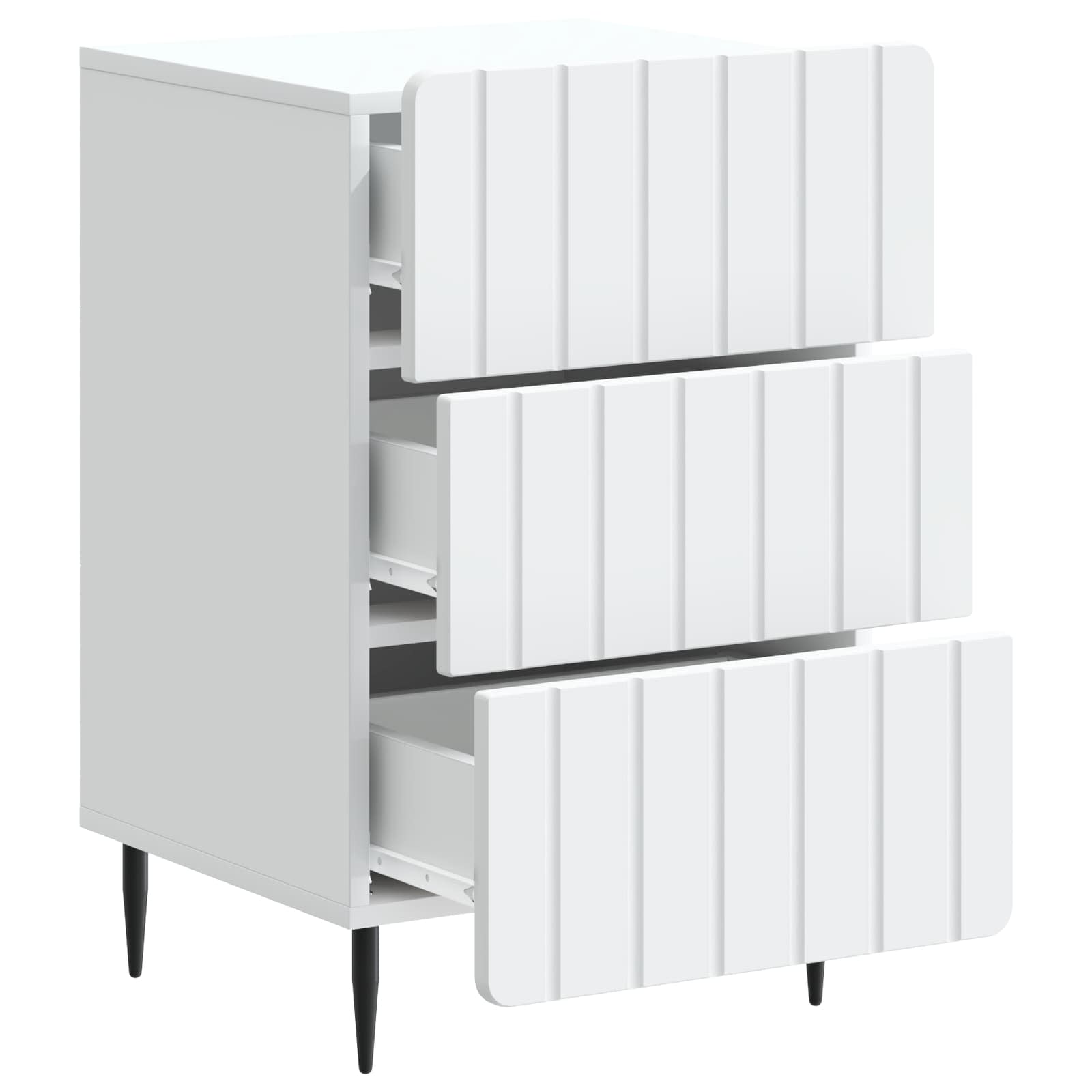 vidaXL Bedside Cabinet White 43x 41 x 68 cm Engineered Wood 4