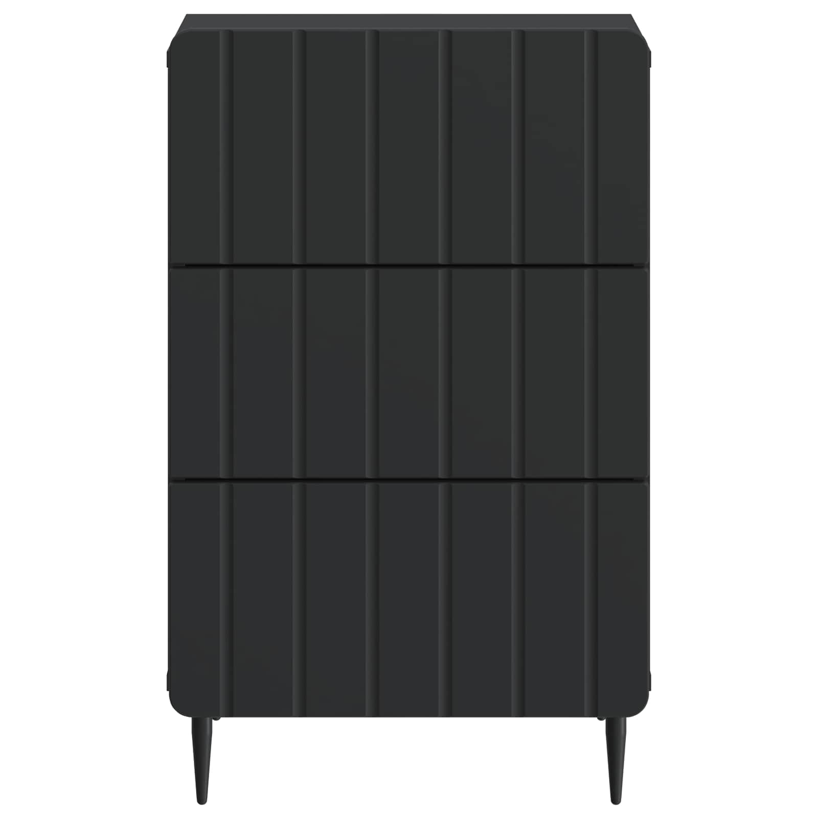 vidaXL Bedside Cabinet Black 43x 41 x 68 cm Engineered Wood 5