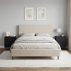 Bedside Cabinet 43 x 34.5 x 52 cm Engineered Wood Black 2