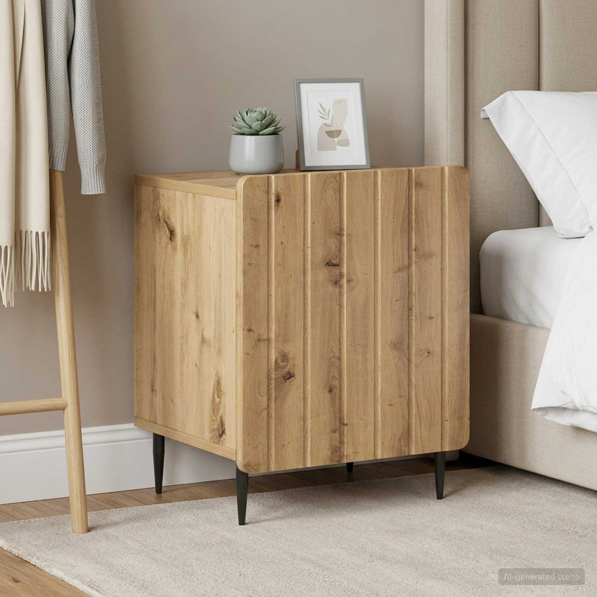 Bedside Cabinet 43 x 34.5 x 52 cm Engineered Wood Artisan oak 2