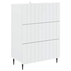 Drawer Cabinet 66 x 34.5 x 92 cm Engineered Wood White