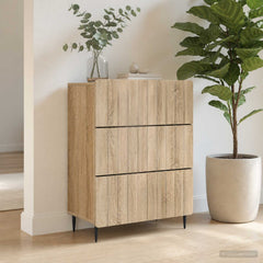 vidaXL Drawer Cabinet 66 x 34.5 x 92 cm Engineered Wood Sonoma Oak 4