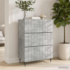 vidaXL Drawer Cabinet 66 x 34.5 x 92 cm Engineered Wood Concrete Grey 1