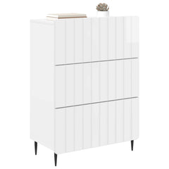 Drawer Cabinet 66 x 34.5 x 92 cm Engineered Wood High gloss white
