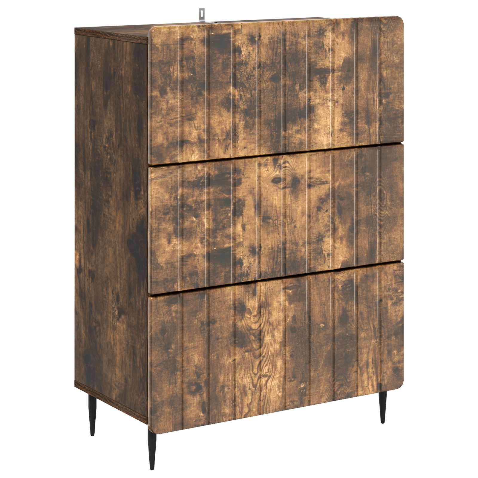 vidaXL Drawer Cabinet 66 x 34.5 x 92 cm Engineered Wood Smoked Oak 2