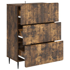 vidaXL Drawer Cabinet 66 x 34.5 x 92 cm Engineered Wood Smoked Oak 5