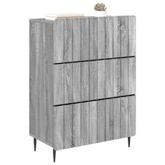 vidaXL Drawer Cabinet 66 x 34.5 x 92 cm Engineered Wood Grey Sonoma 3