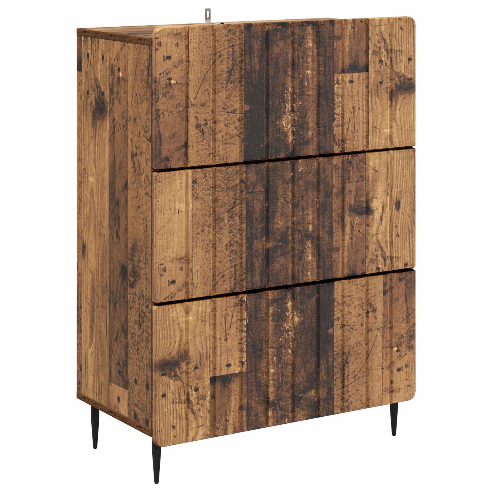 vidaXL Drawer Cabinet 66 x 34.5 x 92 cm Engineered Wood Old Wood 2
