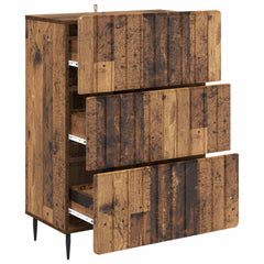 vidaXL Drawer Cabinet 66 x 34.5 x 92 cm Engineered Wood Old Wood 5