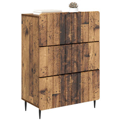 vidaXL Drawer Cabinet 66 x 34.5 x 92 cm Engineered Wood Old Wood 3
