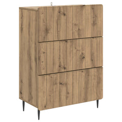 vidaXL Drawer Cabinet 66 x 34.5 x 92 cm Engineered Wood Artisan Oak 2