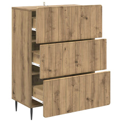 vidaXL Drawer Cabinet 66 x 34.5 x 92 cm Engineered Wood Artisan Oak 5