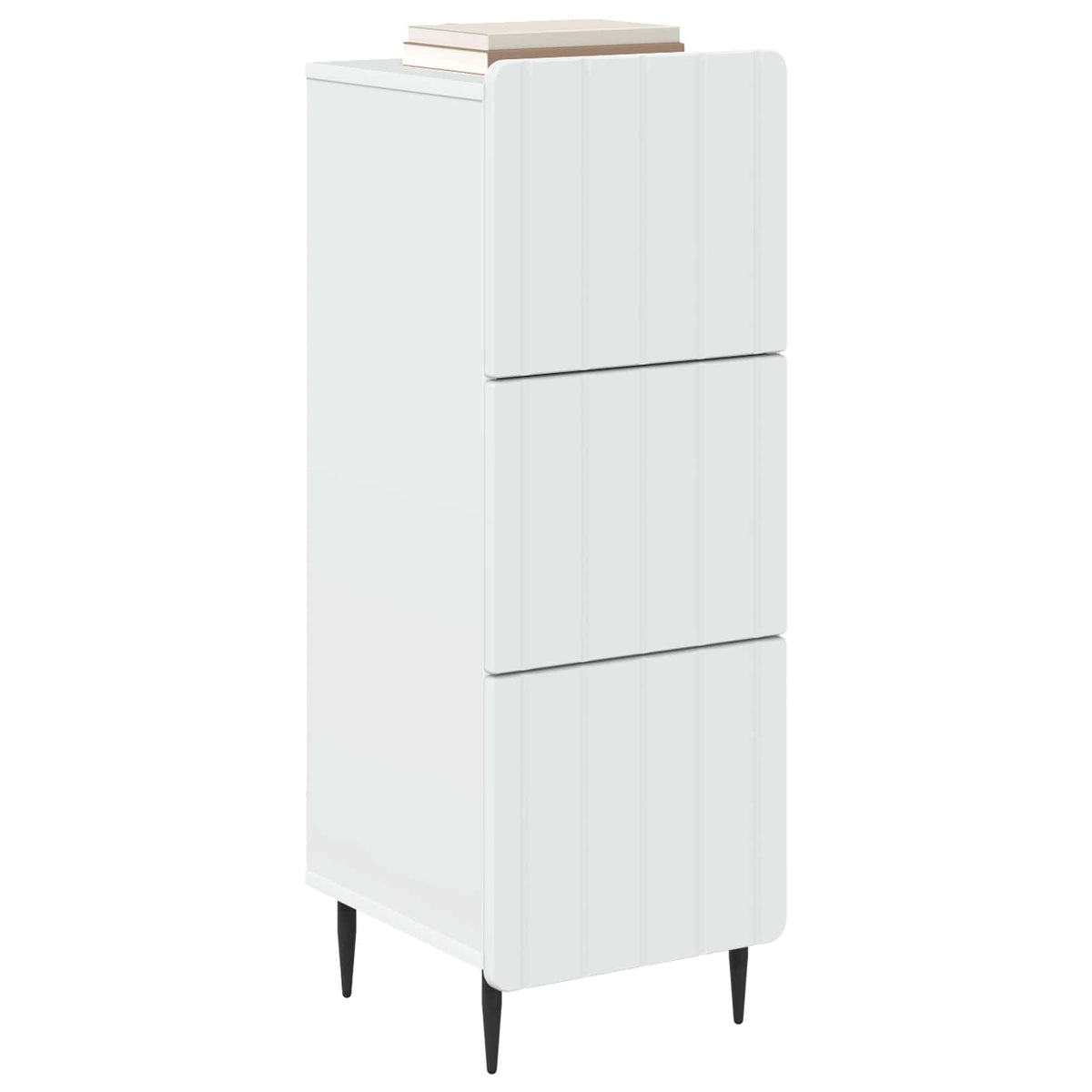 Drawer Cabinet 33 x 34.5 x 92 cm Engineered Wood White