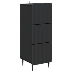 Drawer Cabinet 33 x 34.5 x 92 cm Engineered Wood Black
