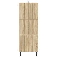 vidaXL Drawer Cabinet 33 x 34.5 x 92 cm Engineered Wood Sonoma Oak 6