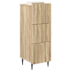 vidaXL Drawer Cabinet 33 x 34.5 x 92 cm Engineered Wood Sonoma Oak 3