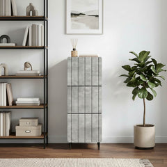 vidaXL Drawer Cabinet 33 x 34.5 x 92 cm Engineered Wood Concrete Grey 1