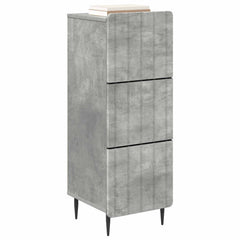 vidaXL Drawer Cabinet 33 x 34.5 x 92 cm Engineered Wood Concrete Grey 3