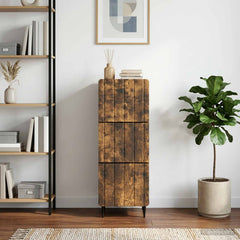 vidaXL Drawer Cabinet 33 x 34.5 x 92 cm Engineered Wood Smoked Oak 1
