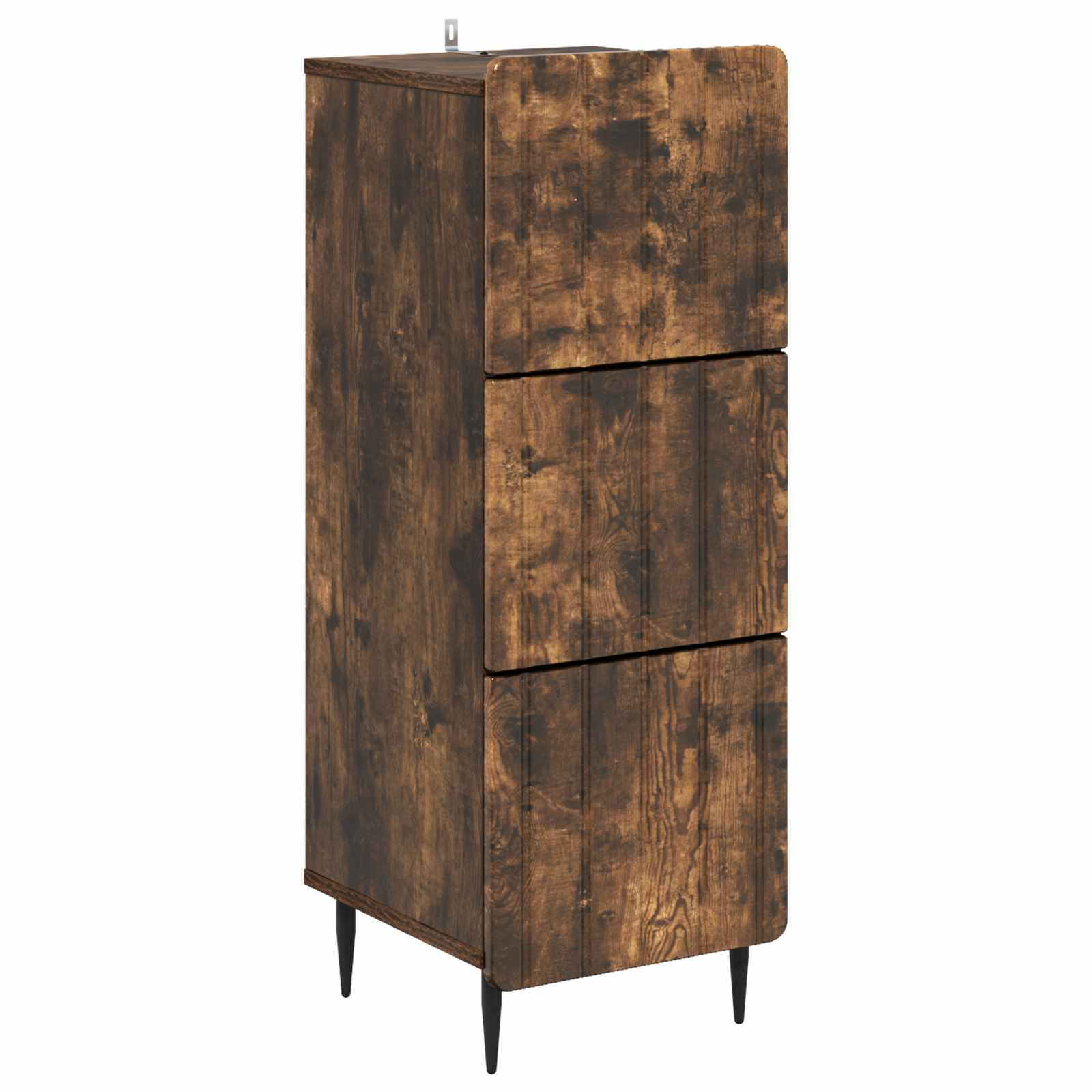 vidaXL Drawer Cabinet 33 x 34.5 x 92 cm Engineered Wood Smoked Oak 2