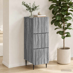 vidaXL Drawer Cabinet 33 x 34.5 x 92 cm Engineered Wood Grey Sonoma 1