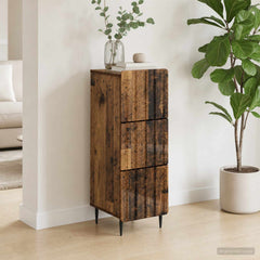 vidaXL Drawer Cabinet 33 x 34.5 x 92 cm Engineered Wood Old Wood 1