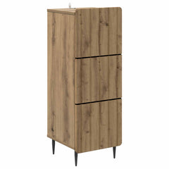 vidaXL Drawer Cabinet 33 x 34.5 x 92 cm Engineered Wood Artisan Oak 2