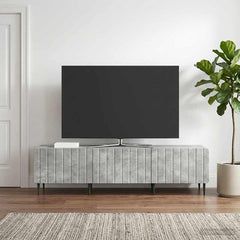 TV Cabinet 147 x 34.5 x 32 cm Engineered Wood Concrete grey