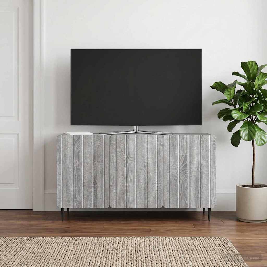 TV Cabinet 99 x 34.5 x 52 cm Engineered Wood Grey sonoma