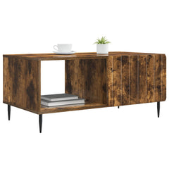 vidaXL Coffee Table Smoked Oak 90 x 50 x 40 cm Engineered Wood 3