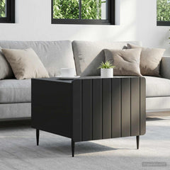 vidaXL Coffee Table with Drawer Black 49 x 50 x 42 cm Engineered Wood 1