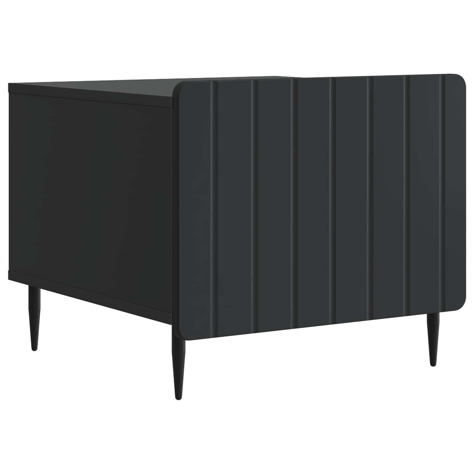 vidaXL Coffee Table with Drawer Black 49 x 50 x 42 cm Engineered Wood 2