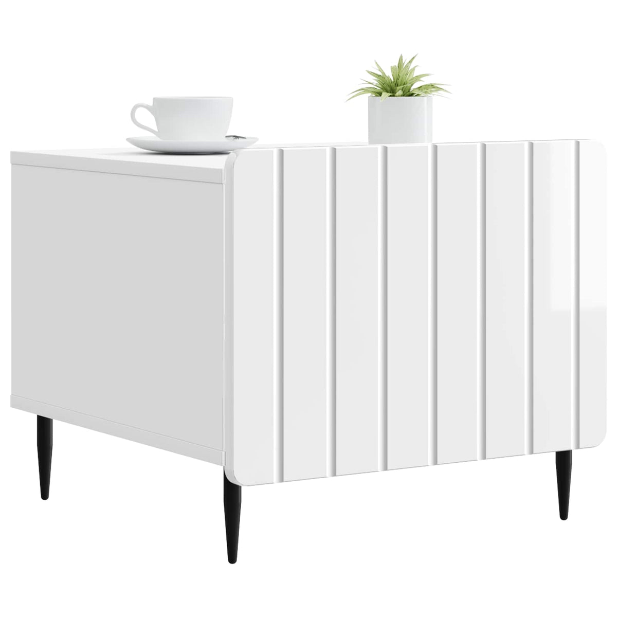 Coffee Table 49 x 50 x 42 cm Engineered Wood High gloss white