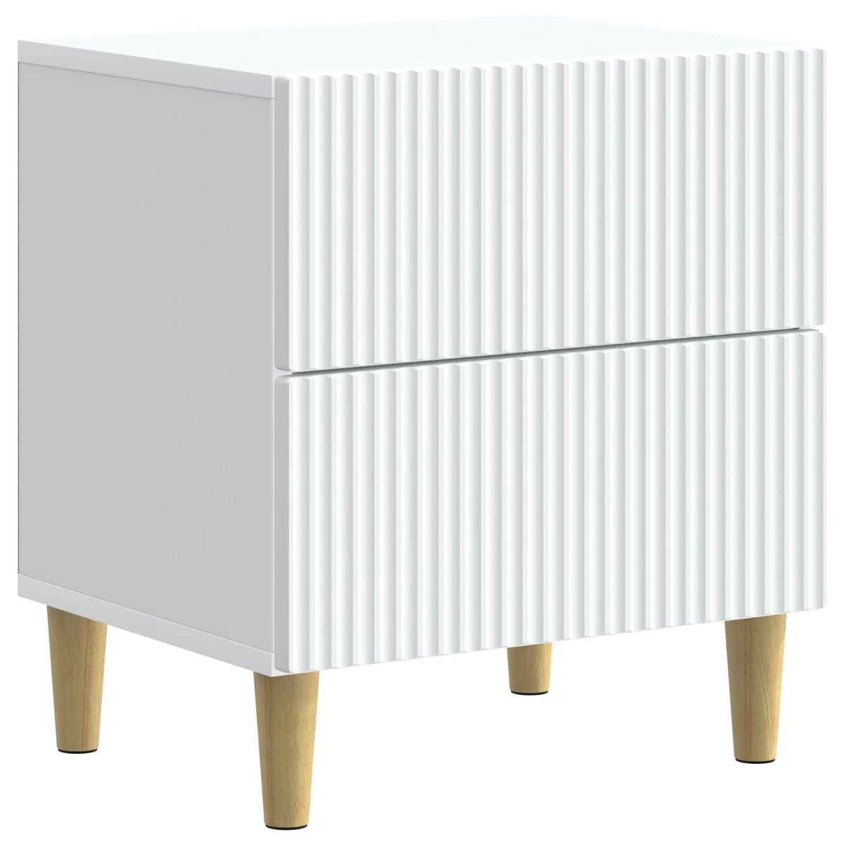 vidaXL Bedside Cabinet 2 pcs White 43 x 34.5 x 48 cm Engineered Wood 5