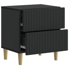 vidaXL Bedside Cabinet Black 43 x 34.5 x 48 cm Engineered Wood 4