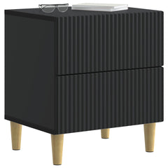 vidaXL Bedside Cabinet Black 43 x 34.5 x 48 cm Engineered Wood 3