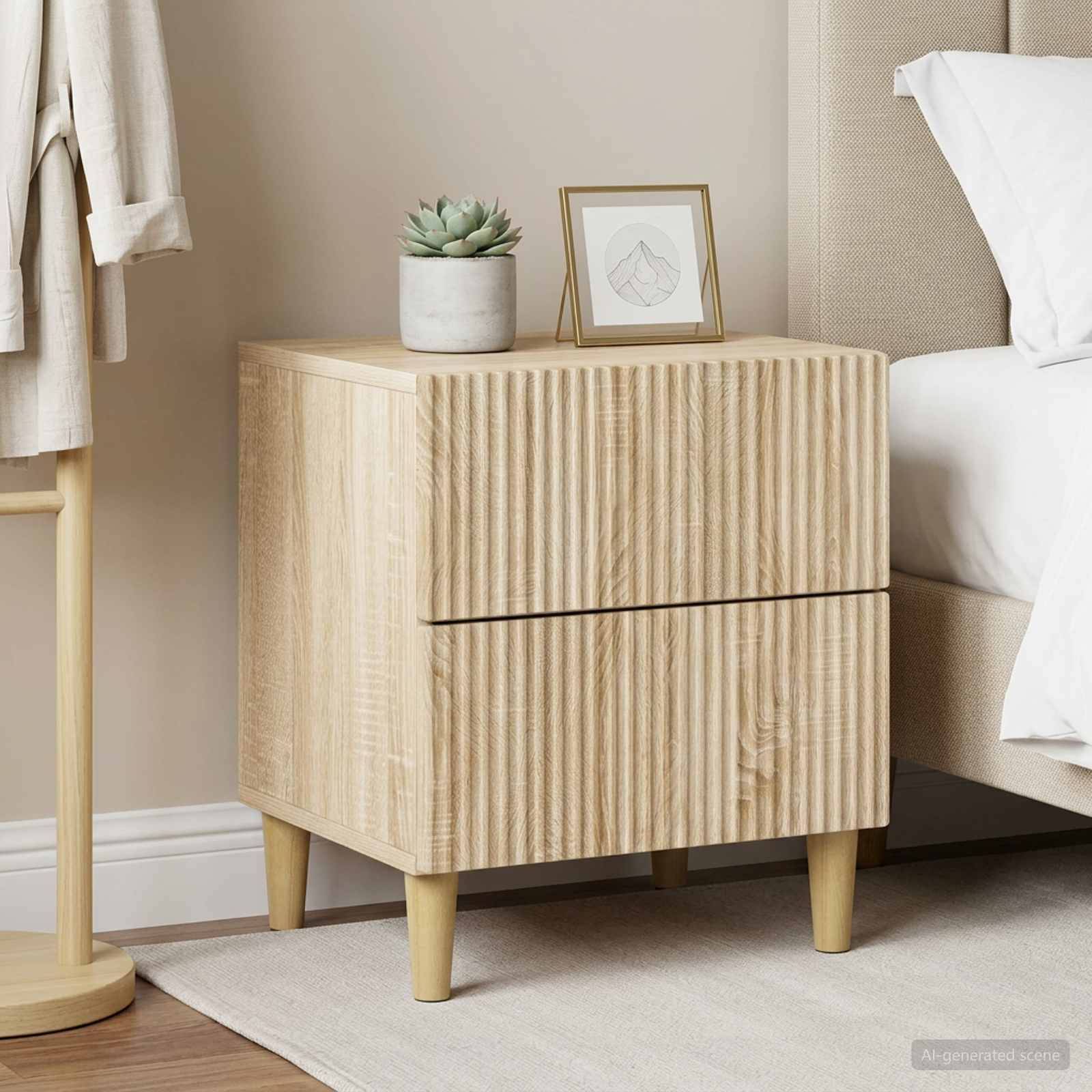 vidaXL Bedside Cabinet 2 pcs Sonoma Oak 43 x 34.5 x 48 cm 1