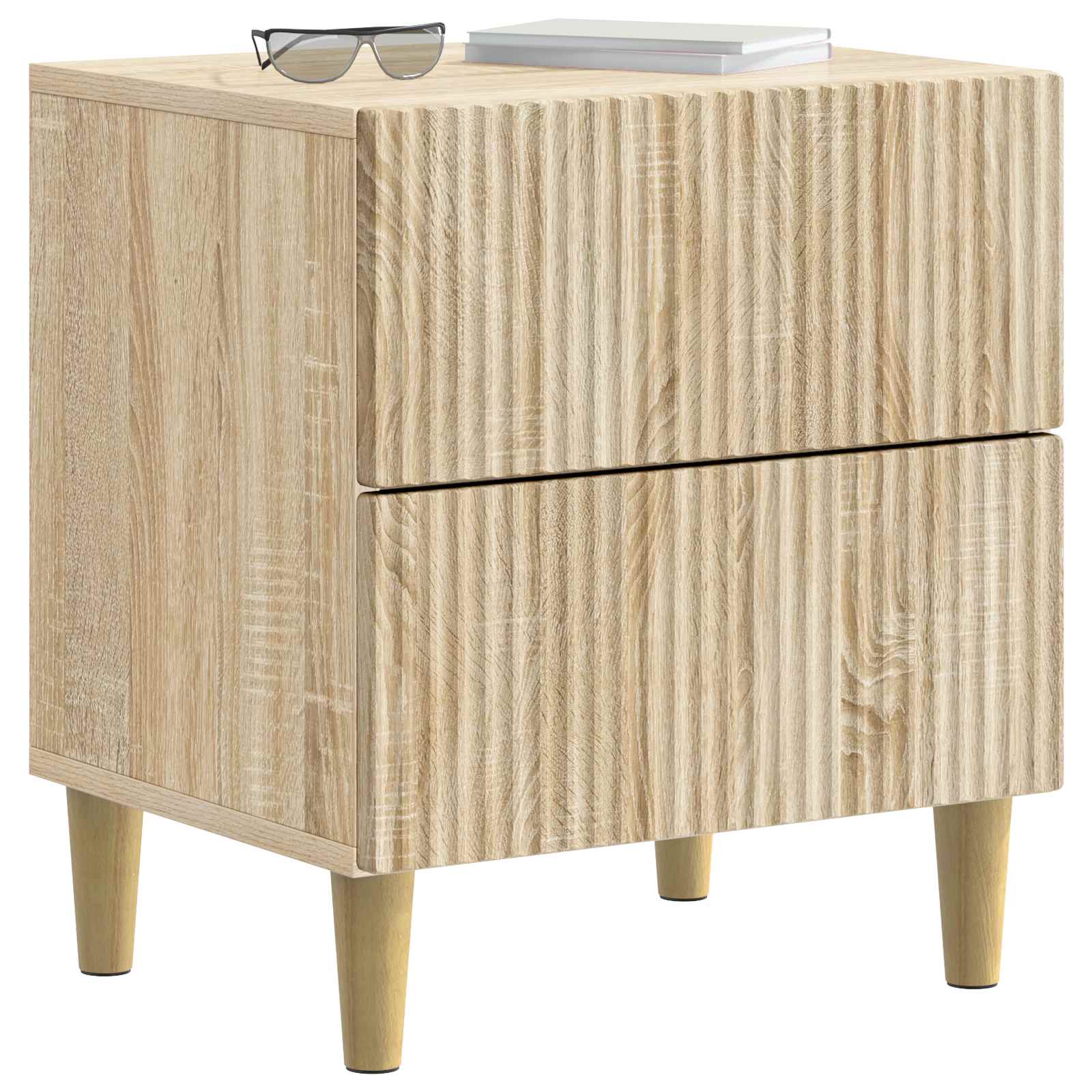 vidaXL Bedside Cabinet 2 pcs Sonoma Oak 43 x 34.5 x 48 cm 3